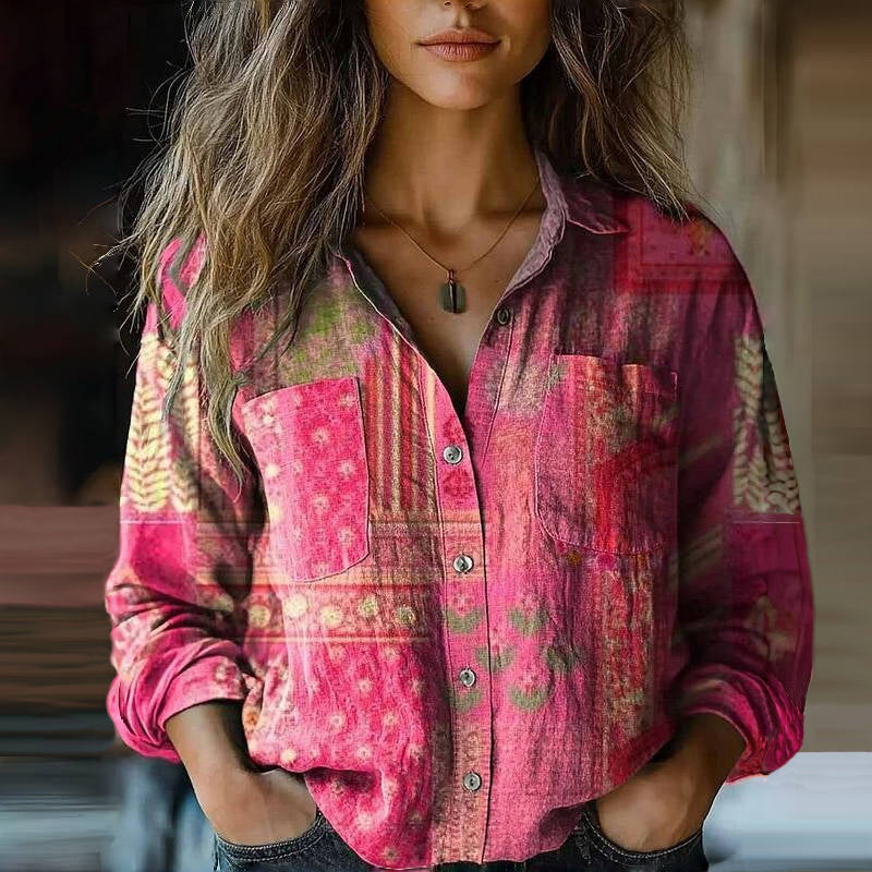 ALÉVANE | Blouse à Imprimé Floral Rétro Nanna