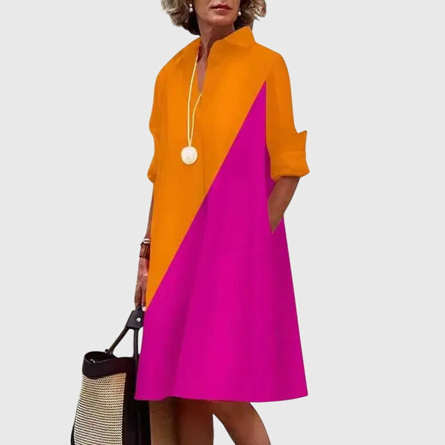 ALÉVANE | Robe Femme Chemise avec Poches – Style Casual Élégant