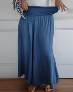ALÉVANE | Pantalon large pour femme avec taille smockée
