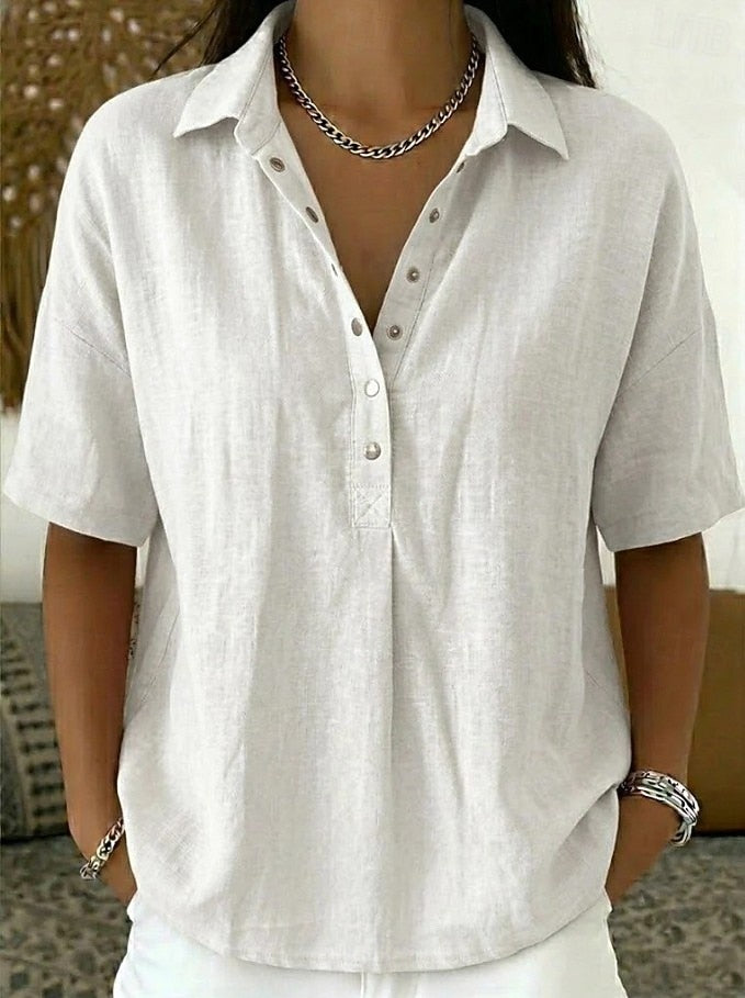 ALÉVANE | Blouse avec Col et Détails Boutonnés Willow