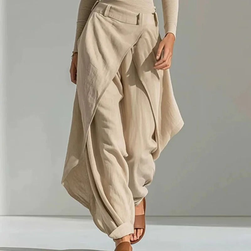 ALÉVANE | Clarissa : ensemble deux pièces avec pantalon fluide asymétrique