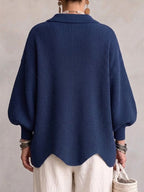 Alévane| Cardigan oversize à gros boutons dorés