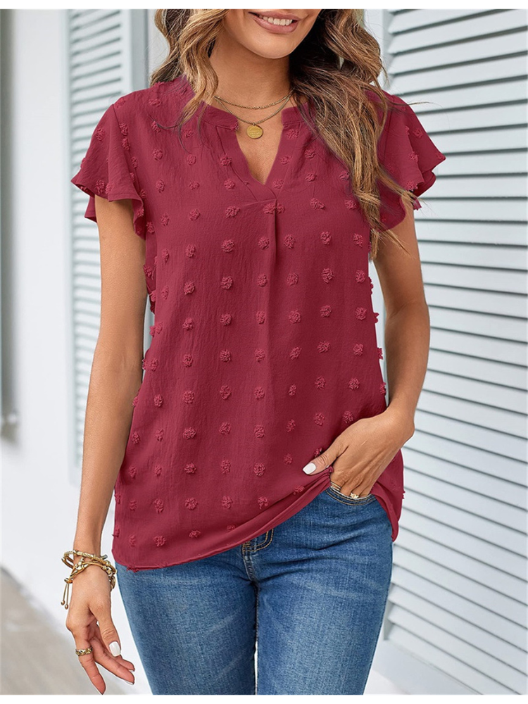 ALÉVANE | Blouse Chic en Patchwork avec Volants Kari