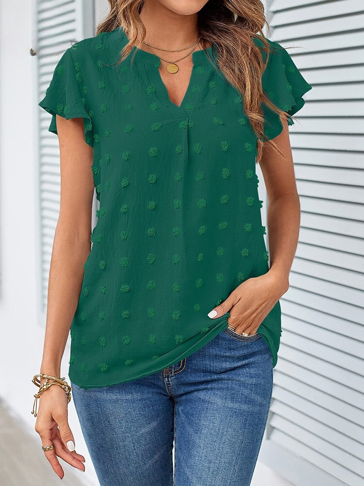ALÉVANE | Blouse Chic en Patchwork avec Volants Kari