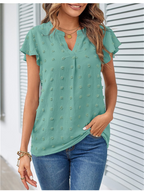 ALÉVANE | Blouse Chic en Patchwork avec Volants Kari