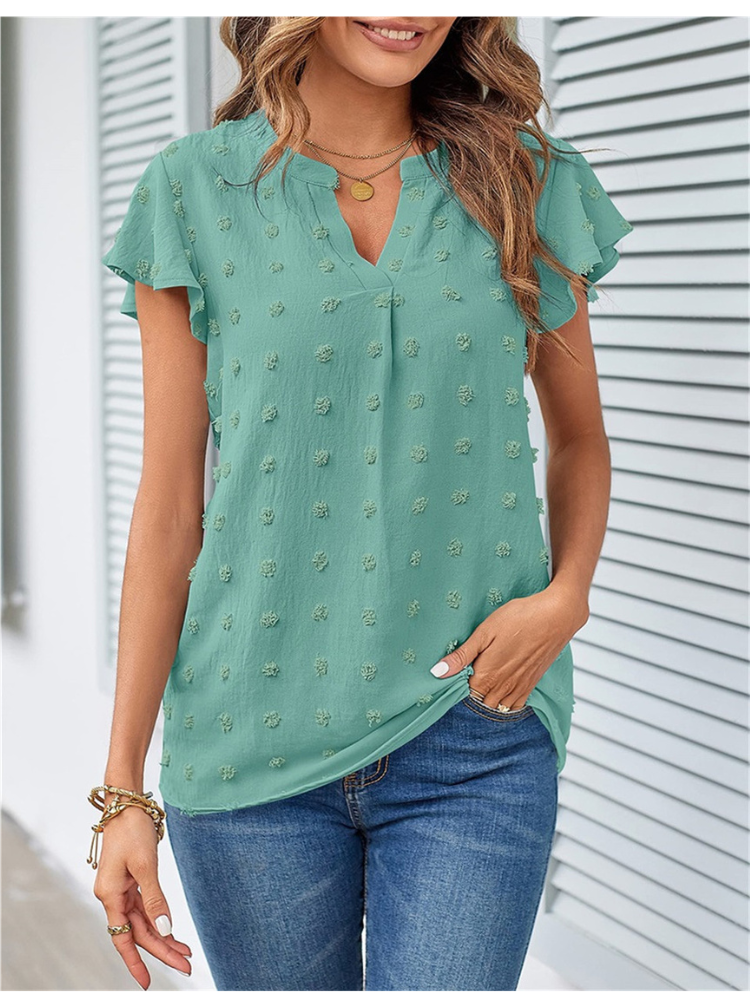 ALÉVANE | Blouse Chic en Patchwork avec Volants Kari