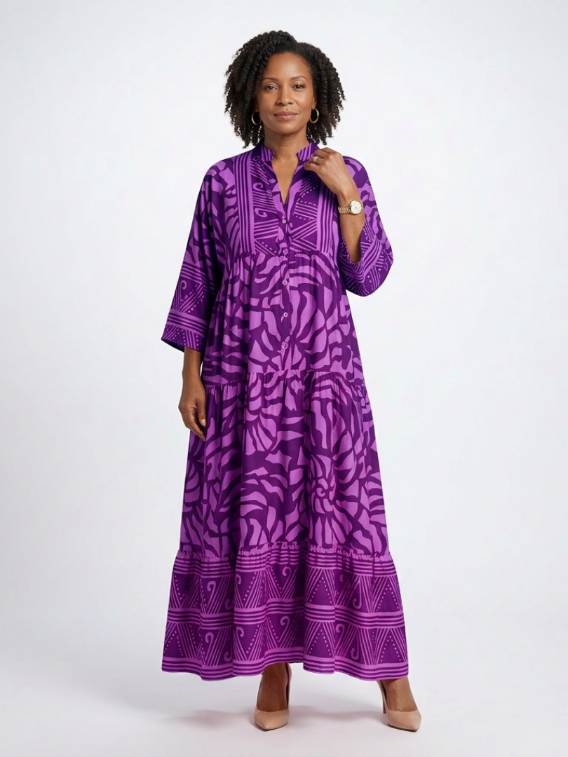 ALÉVANE | Robe Midi à Boutons Marielle