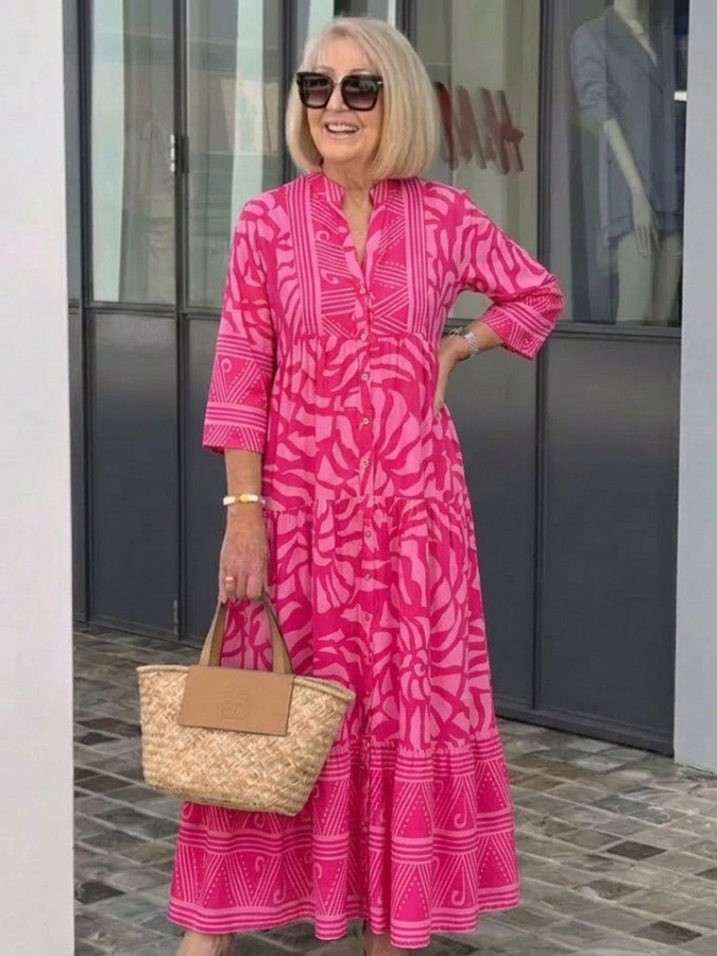 ALÉVANE | Robe Midi à Boutons Marielle