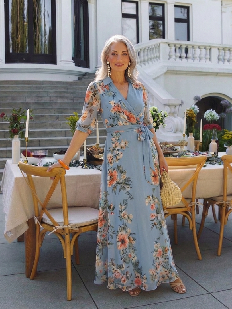 ALÉVANE | Robe Maxi à Enveloppe Elowen