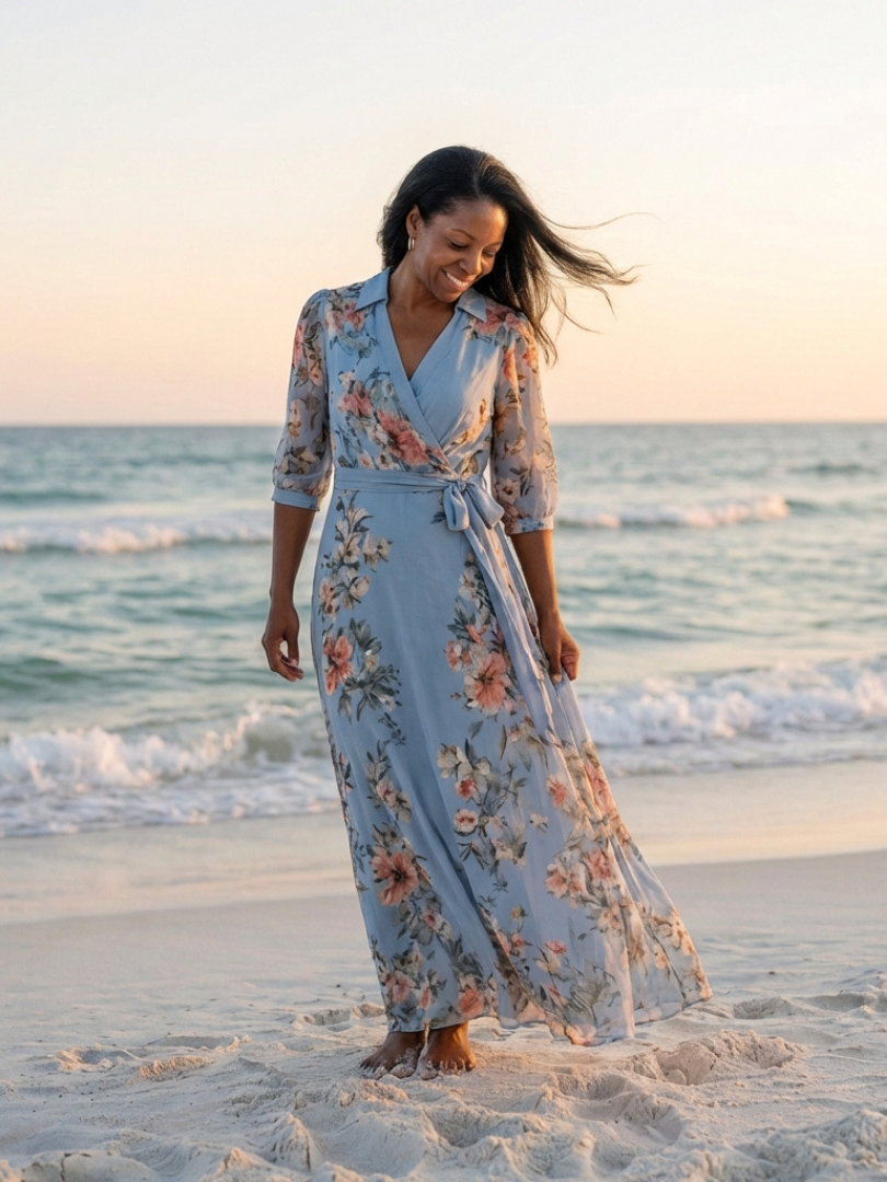 ALÉVANE | Robe Maxi à Enveloppe Elowen